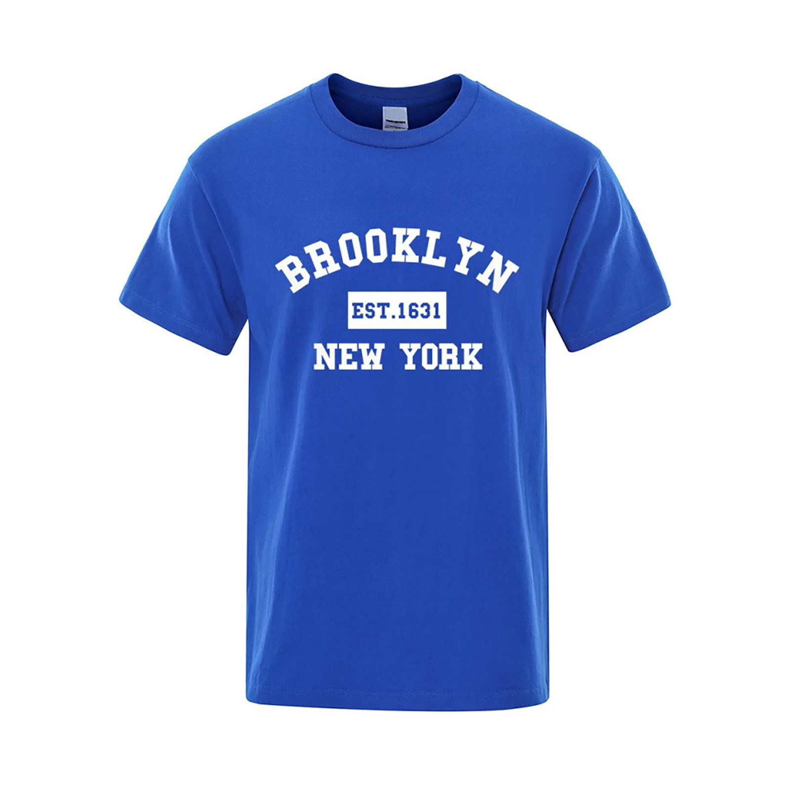 thumbnail image 4 of 2025 Camiseta de hombre con estampado de letras de Nueva York - Corte holgado, tejido transpirable, informal de verano - XS-XXXL, 4 of 4